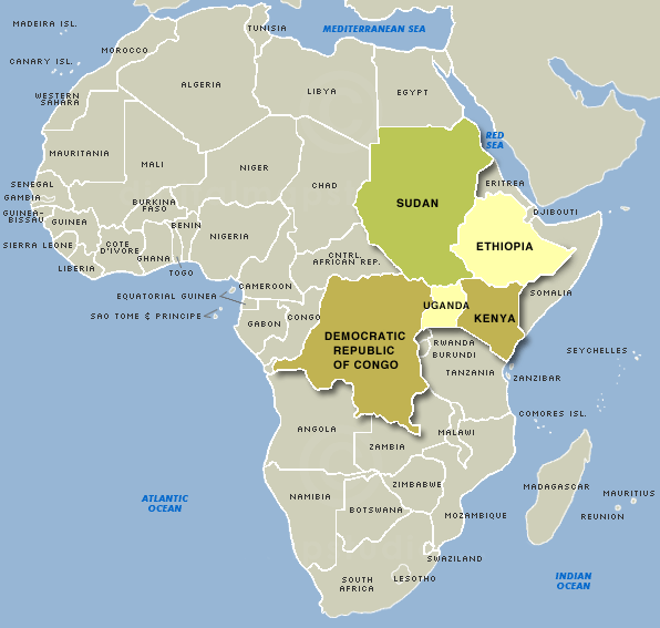world map africa