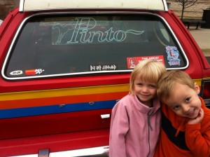 Because when you pass a Ford Pinto station wagon with a 'DJ Def Lepard' bumper sticker, anything less than a photo with the kids would be rude
