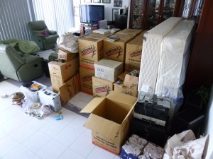 ...to my parents' living room...