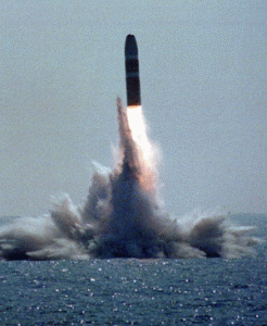 The D-5 missile, of which the USS Maine carried 24, launched underwater.