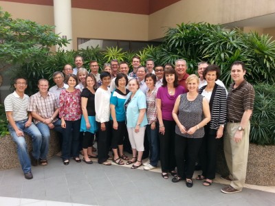 The course attendees: working in various parts of Asia, the Middle East, Africa, even the US and Australia