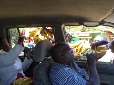 There's always time to stop na kununua madezi (and buy bananas) on the side of the highway smile emoticon It also helped the engine to cool down a bit.