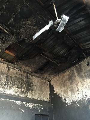 Part of the damage to the kitchen. The heat was strong enough to melt metal fan blades. It was in this heat that multiple Hospital employees pulled together and fought the fire.