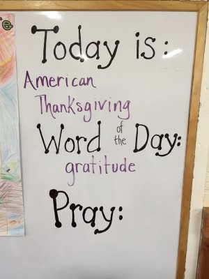 At an international school like RVA, it's important to differentiate between American and Canadian Thanksgiving. Our kids are culturally confused enough already!