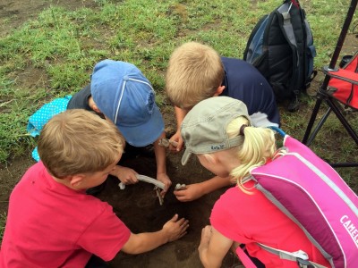 When the kids weren't digging with animal bones, they were playing hide and seek amongst the acacia and leleshwa scrub