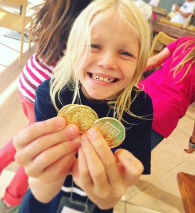 Spoiled by treats and prizes and love from the volunteers in the kids program.