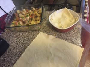 Leftover pot pie. Mmmmm.