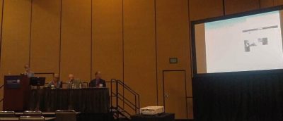 Blurry evidence of me presenting our program in San Francisco.