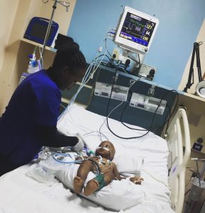 An 18th month old asthmatic who was blue and critical last week - and went home today thanks to our high flow nasal cannula and a great team.