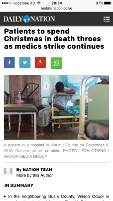 One of the few news articles about the strike.