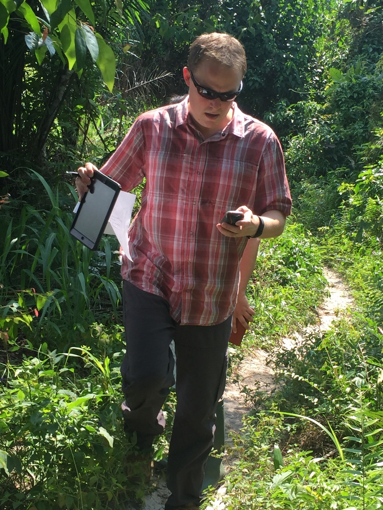 Finding land: after two visits and investigating 6 parcels of land, we selected a six hectare (15 acre) piece of land near the Ouesso airport for the new hospital. Mapping the pieces of land with my mountain biking GPS was handy!